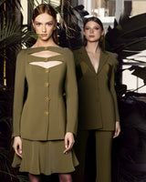 Olive Crepe Cut-Out Set