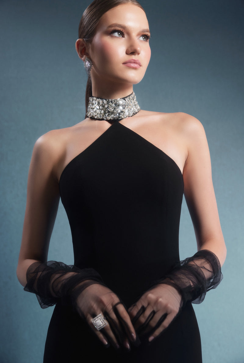 Black Crystal Dress Dalidaayach Black Crystal Dress Dalidaayach