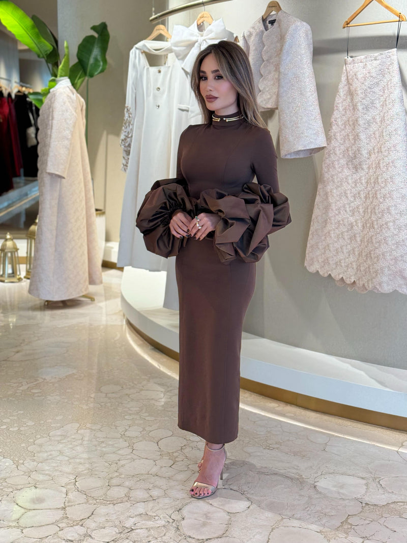 Mocha Mousse Elegance Dress