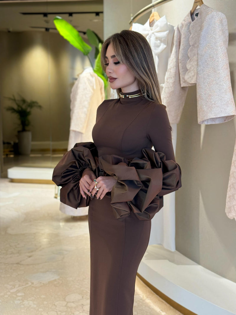 Mocha Mousse Elegance Dress