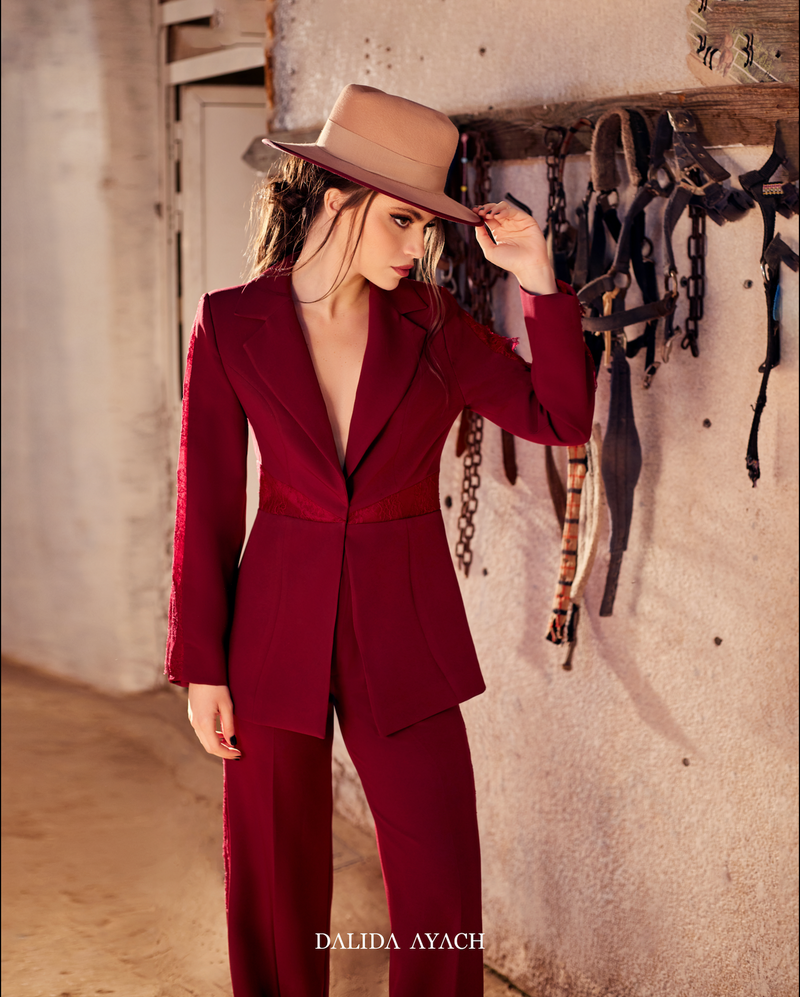 Burgundy Tailored Suit