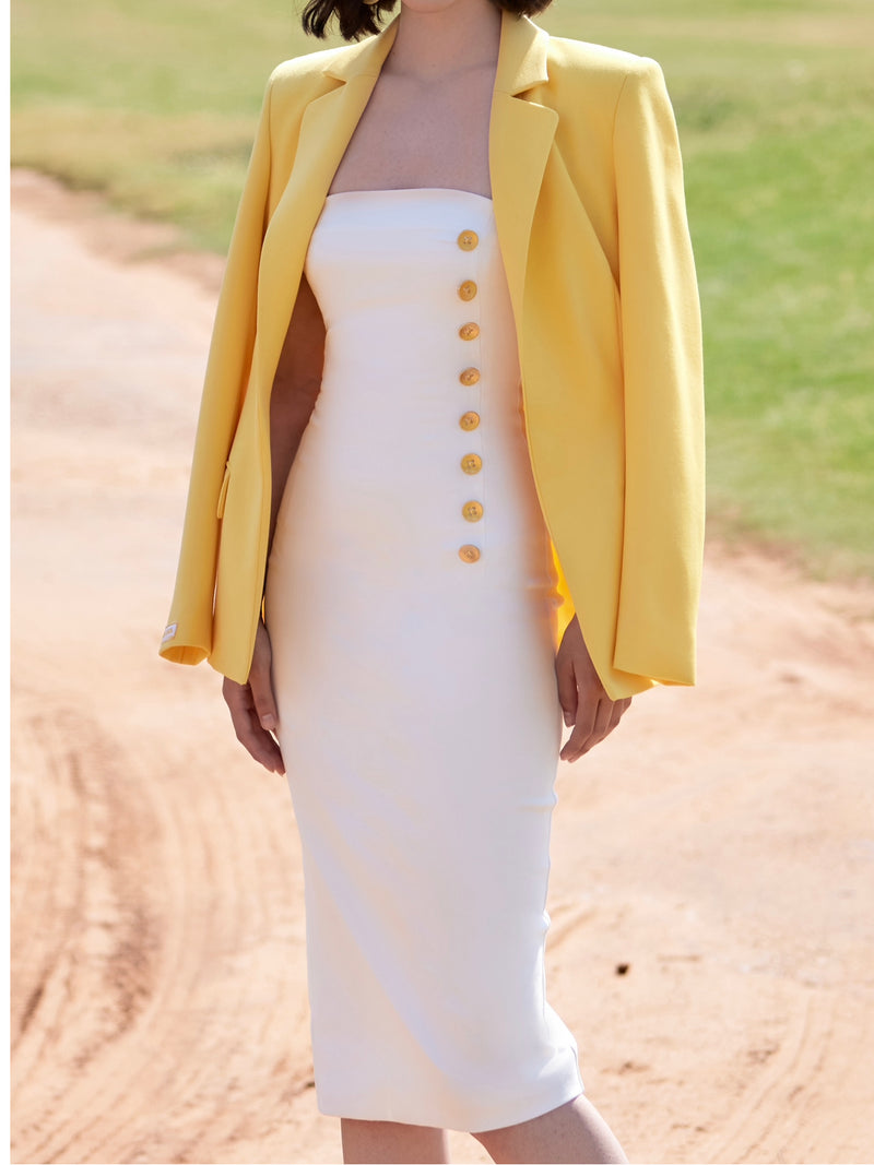 Off-white fitted dress Dalidaayach Off-white fitted dress Dalidaayach
