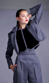 Trousers - Three Pieces Grey Pants Suit