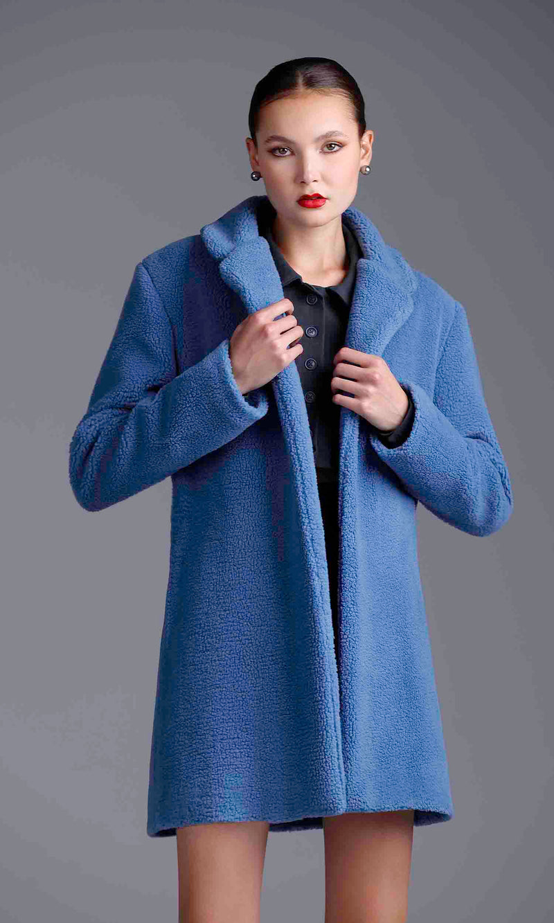 Blue Shearling Jacket
