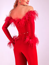 Deep red jumpsuit